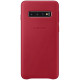 Originalus raudonas dėklas "Leather Cover" Samsung Galaxy S10 telefonui "EF-VG973LRE"