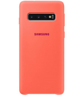 Originalus rožinis dėklas "Silicone Cover" Samsung Galaxy S10 telefonui "EF-PG973THE"