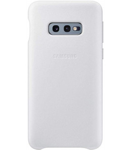 Originalus baltas dėklas "Leather Cover" Samsung Galaxy S10E telefonui "EF-VG970LWE"