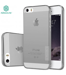 Skaidrus/pilkas dėklas Apple iPhone 5/5s/SE telefonui "Nillkin Nature"