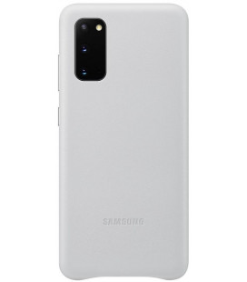 Originalus šviesiai pilkas dėklas "Leather Cover" Samsung Galaxy S20 telefonui "EF-VG980LSE"