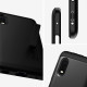 Juodas dėklas Samsung Galaxy Xcover Pro telefonui "Spigen Tough Armor"