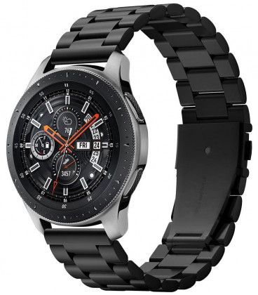 Juoda apyrankė Samsung Galaxy Watch 46mm laikrodžiui "Spigen Modern Fit Band"
