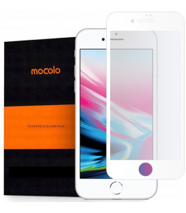 Baltas apsauginis grūdintas stiklas Apple iPhone 7 / 8 / SE 2020 / SE 2022 telefonui "Mocolo TG Full Glue"