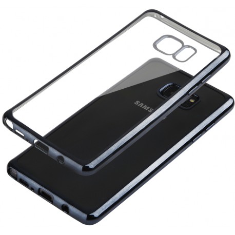 Juodas silikoninis dėklas Samsung Galaxy Note 7 N930 telefonui "Glossy"