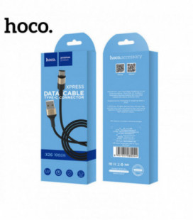 USB kabelis Hoco X26 Type-C 1.0m juodas-auksinis