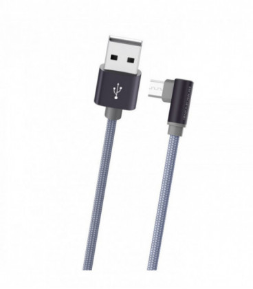 USB kabelis Borofone BX26 microUSB 1.0m metalinis pilkas