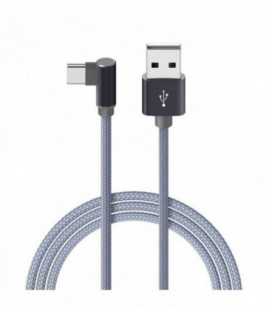 USB kabelis Borofone BX26 Type-C 1.0m metalinis pilkas