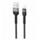USB kabelis Borofone BX34 Lightning 1.0m juodas