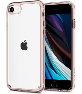 Rožinis/skaidrus dėklas Apple iPhone 7 / 8 / SE 2020 / SE 2022 telefonui "Spigen Ultra Hybrid"