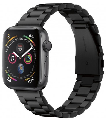 Juoda apyrankė Apple Watch 8 / 9 / 10 / 11 / 12 / SE / Ultra (44 / 45 / 46 / 49 mm) "Spigen Modern Fit Band"