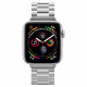 Sidabrinės spalvos apyrankė Apple Watch 8 / 9 / 10 / 11 / 12 / SE / Ultra (44 / 45 / 46 / 49 mm) "Spigen Modern"