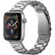 Sidabrinės spalvos apyrankė Apple Watch 8 / 9 / 10 / 11 / 12 / SE / Ultra (44 / 45 / 46 / 49 mm) "Spigen Modern"
