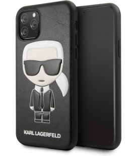 Juodas dėklas Apple iPhone 11 Pro Max telefonui "KLHCN65IKPUBK Karl Lagerfeld Embossed Cover"