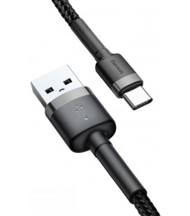 Juodas/pilkas USB - TypeC laidas 200cm "Baseus Cafule"