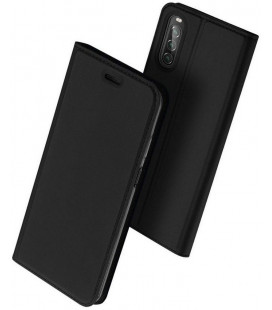 Juodas atverčiamas dėklas Sony Xperia 10 II telefonui "Dux Ducis Skin Pro"