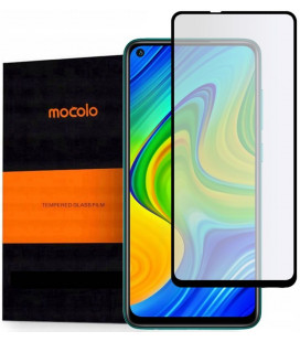 Juodas apsauginis grūdintas stiklas Xiaomi Redmi Note 9 telefonui "Mocolo TG Full Glue"