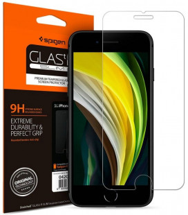 Apsauginis grūdintas stiklas Apple iPhone 7 / 8 / SE 2020 / SE 2022 telefonui "Spigen Glas.TR Slim"