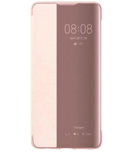 Originalus rožinis atverčiamas dėklas Huawei P30 telefonui "S-View Case"
