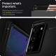 Juodas dėklas Samsung Galaxy Note 20 Ultra telefonui "Spigen Rugged Armor"