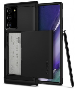 Juodas dėklas Samsung Galaxy Note 20 Ultra telefonui "Spigen Slim Armor CS"
