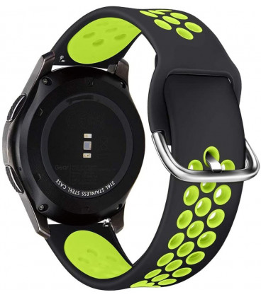 Juoda/žalia apyrankė Samsung Galaxy Watch 3 45mm laikrodžiui "Tech-Protect Softband"