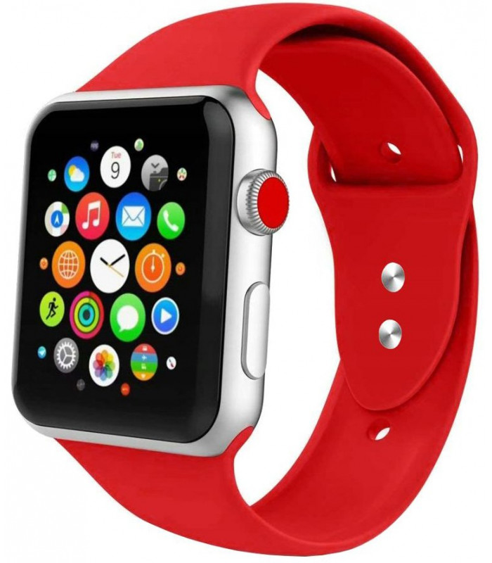 Raudona apyrankė Apple Watch 4 / 5 / 6 / 7 / SE (42 / 44 / 45 mm)  laikrodžiui \
