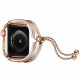 Auksinės spalvos apyrankė Apple Watch 4 / 5 / 6 / 7 / 8 / 9 / SE (38 / 40 / 41 mm) laikrodžiui "Tech-Protect Chainband"