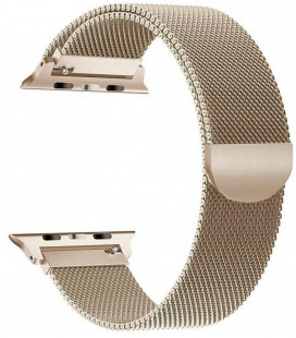 Auksinės spalvos apyrankė Apple Watch 4 / 5 / 6 / 7 / 8 / 9 / SE (38 / 40 / 41 mm) laikrodžiui "Tech-Protect Milaneseband"