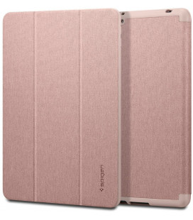 Rausvai auksinės spalvos atverčiamas dėklas Apple iPad 10.2 2019 / 2020 / 2021 planšetei "Spigen Urban Fit"