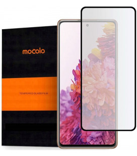 Juodas apsauginis grūdintas stiklas Samsung Galaxy S20 FE telefonui "Mocolo TG Full Glue"
