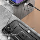 Juodas dėklas Apple iPhone 12/12 Pro telefonui "Supcase Unicorn Beetle Pro"