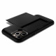 Juodas dėklas Apple iPhone 12/12 Pro telefonui "Spigen Slim Armor CS"