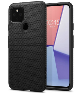 Juodas dėklas Google Pixel 5 telefonui "Spigen Liquid Air"