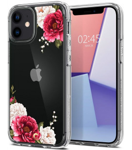 Dėklas su gėlėmis Apple iPhone 12 Mini telefonui "Spigen Cyrill Cecile Red Floral"