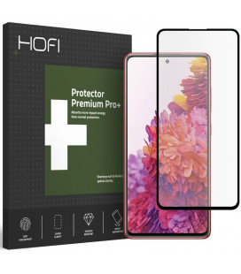 Juodas apsauginis grūdintas stiklas Samsung Galaxy S20 FE telefonui "HOFI Full Pro+"