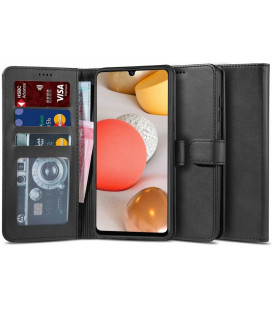 Juodas atverčiamas dėklas Samsung Galaxy A42 5G telefonui "Tech-protect Wallet 2"