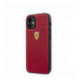 FESPEHCP12SRE Ferrari Off Track Perforated Cover for iPhone 12 mini 5.4 Red