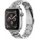 Sidabrinės spalvos apyrankė Apple Watch 4 / 5 / 6 / 7 / 8 / 9 / SE (38 / 40 / 41 mm) laikrodžiui "Spigen Modern Fit Band"
