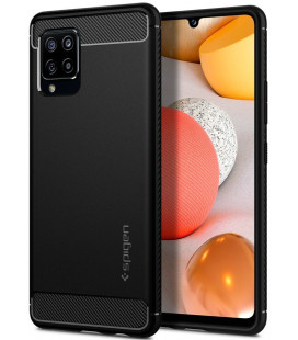 Juodas dėklas Samsung Galaxy A42 5G telefonui "Spigen Rugged Armor"