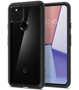 Juodas dėklas Google Pixel 5 telefonui "Spigen Ultra Hybrid"