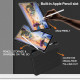 Juodas atverčiamas dėklas Apple iPad Air 4 2020 / 5 2022 planšetei "Infiland Crystal Case"