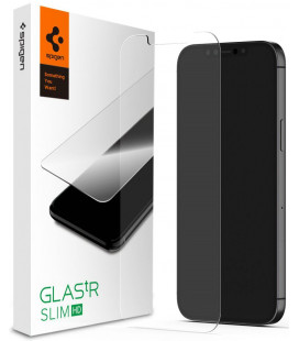 Apsauginis grūdintas stiklas Apple iPhone 12 Pro Max telefonui "Spigen Glas.TR Slim HD"