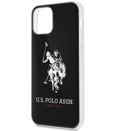 Juodas dėklas Apple iPhone 12/12 Pro telefonui "USHCP12MTPUHRBK U.S. Polo PC/TPU Big Horse Cover"