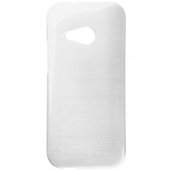 Baltas silikoninis dėklas HTC One Mini 2 telefonui "Jelly Metallic"