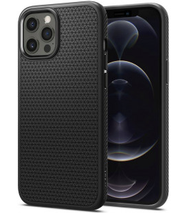Juodas dėklas Apple iPhone 12 Pro Max telefonui "Spigen Liquid Air"