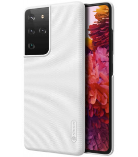 Baltas dėklas Samsung Galaxy S21 Ultra telefonui "Nillkin Frosted Shield"