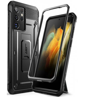 Juodas dėklas Samsung Galaxy S21 Ultra telefonui "Supcase Unicorn Beetle Pro"