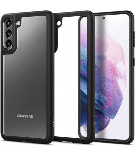 Juodas dėklas Samsung Galaxy S21 Plus telefonui "Spigen Ultra Hybrid"