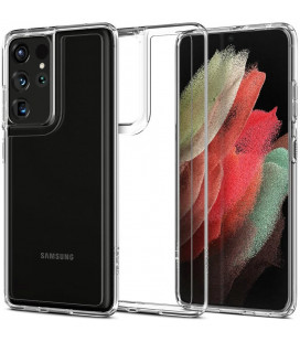 Skaidrus dėklas Samsung Galaxy S21 Ultra telefonui "Spigen Ultra Hybrid"